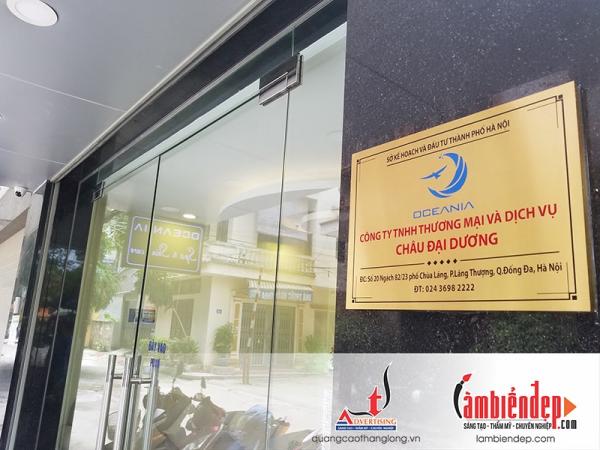 Thiết kế, thi công biển công ty tại Hà Nội
