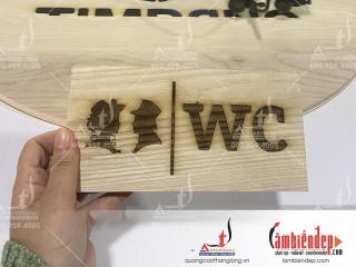 Biển phòng gỗ khắc laser