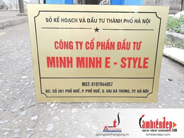 Thiết kế, thi công biển công ty tại Hà Nội