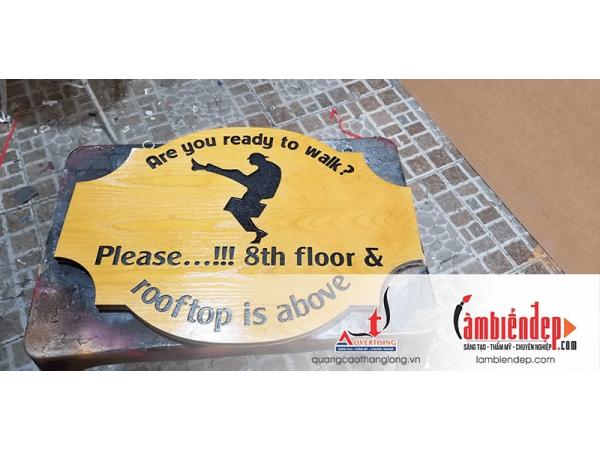 Thiết kế, lắp đặt biển gỗ đẹp, biển gỗ quảng cáo