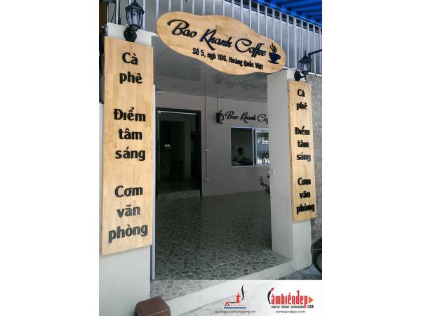 Thiết kế, lắp đặt biển gỗ đẹp, biển gỗ quảng cáo
