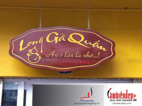 Thiết kế, lắp đặt biển gỗ đẹp, biển gỗ quảng cáo