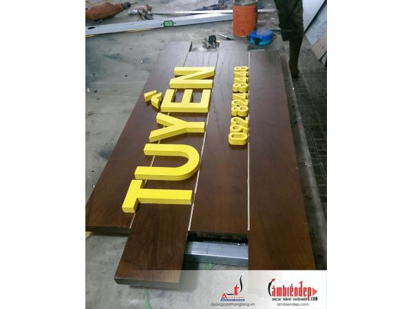 Thiết kế, lắp đặt biển gỗ đẹp, biển gỗ quảng cáo