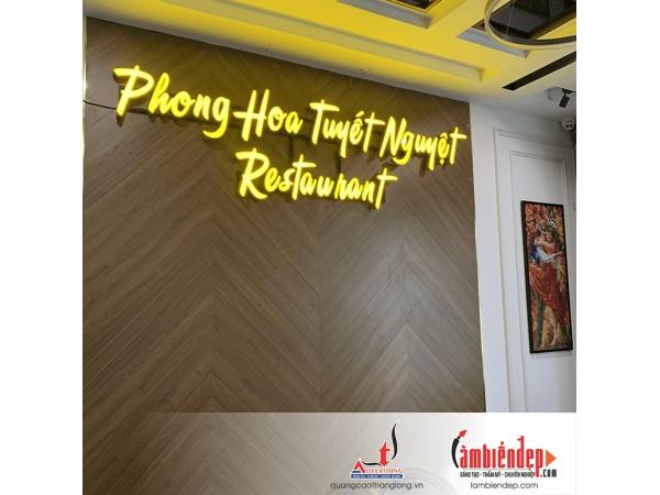 Thi công biển quảng cáo chữ nổi chất liệu inox