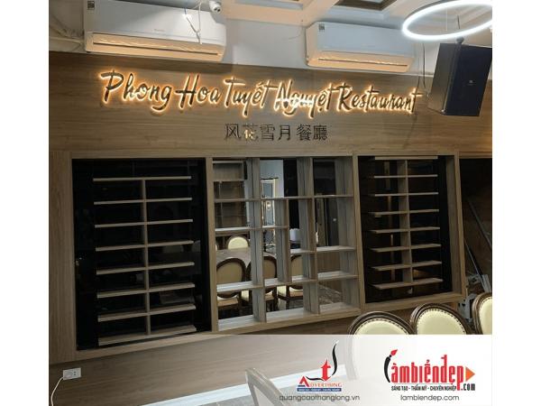 Thi công biển quảng cáo chữ nổi chất liệu inox