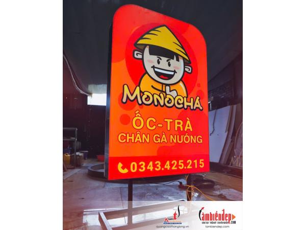 Làm biển hiệu hộp đèn quảng cáo mica, hiflex ngoài trời, trong nhà