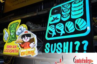 Kinh nghiệm làm bảng hiệu hộp đèn hình mô hình