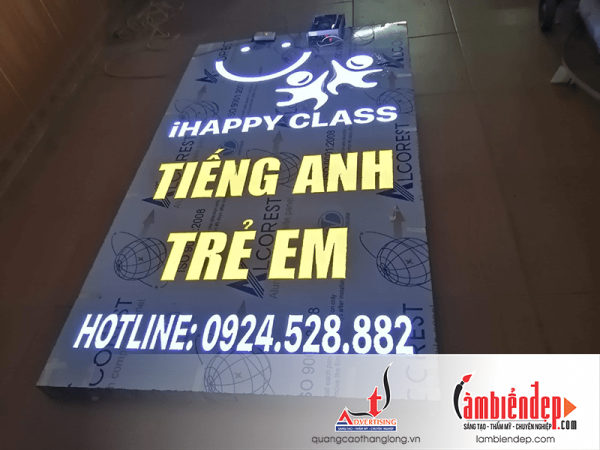 Thi công biển hộp đèn Aluminium (âm bản)