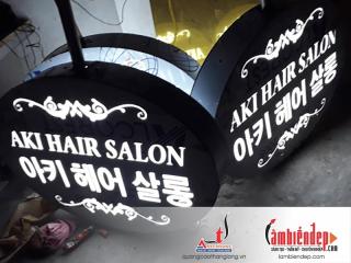 Biển vẫy elip hộp alu âm bản