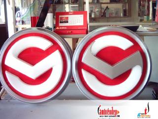 Biển hút nổi tạo hình logo 3D