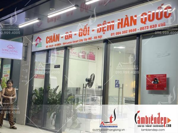 Làm biển cửa hàng, biển quảng cáo tại Vinhomes Smart City Tây Mỗ