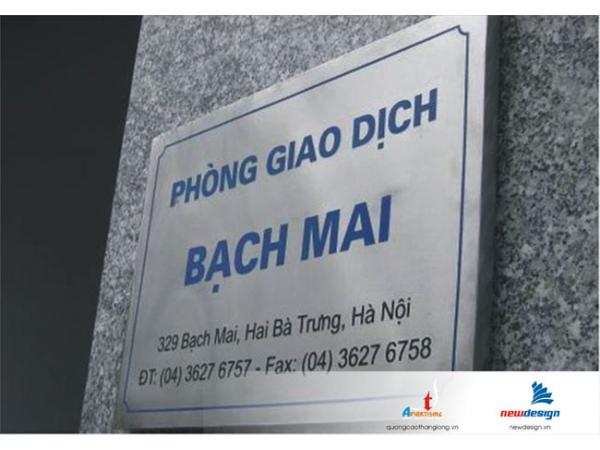 Biển đồng, inox, nhãn mác kim loại ăn mòn