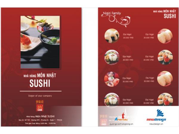 Mẫu menu – thực đơn nhà hàng