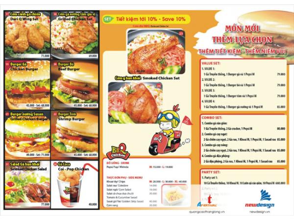 Mẫu menu – thực đơn nhà hàng