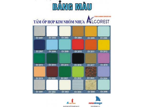 Mẫu tấm ốp nhôm, Alumium composite