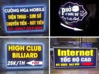 Quy cách làm biển hộp đèn alu âm bản và lưu ý khi thi công