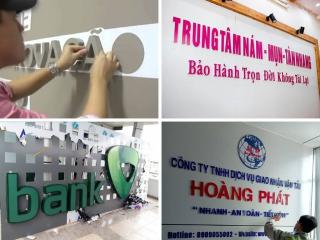 Mẹo tự dán chữ nổi mica (áp dụng những chữ nhẹ, đơn giản)