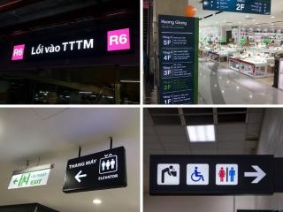 Danh mục biển chỉ dẫn quan trọng trong trung tâm thương mại