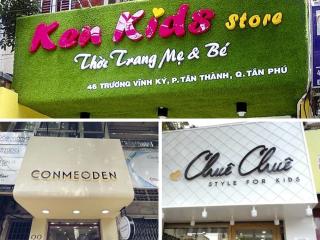 Đặc trưng của những biển hiệu shop quần áo trẻ em