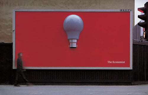 Biển quảng cáo cho thời báo The Economics
