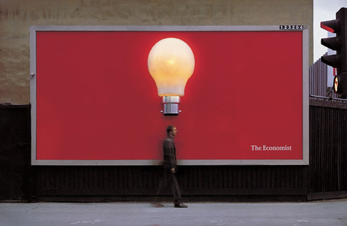 biển quảng cáo billboard cho thời báo The Economist (Anh)