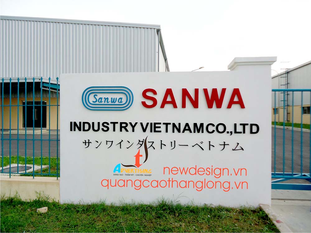 biển tên công ty Sanwa Việt Nam