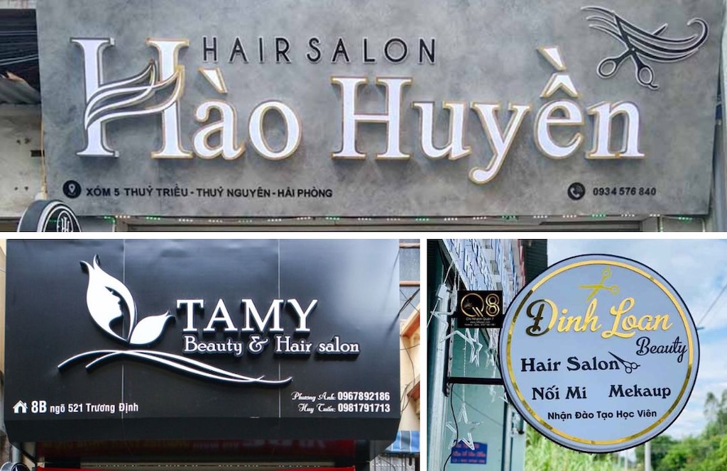 Các mẫu biển hair salon