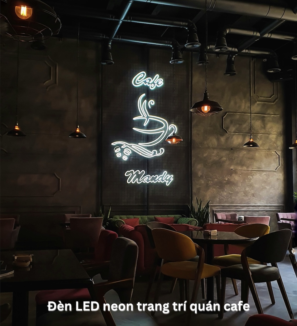 Đèn LED neon trang trí quán cafe