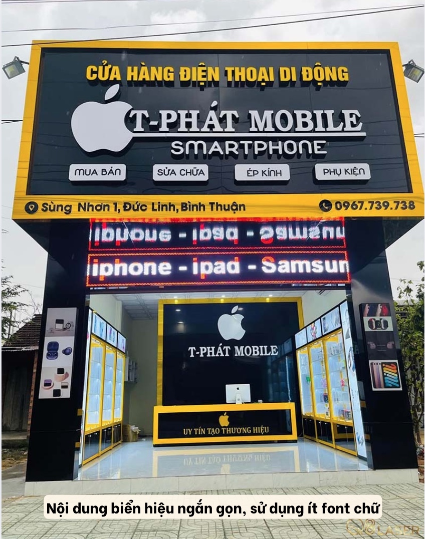 Nội dung ngắn gọn, ít font chữ