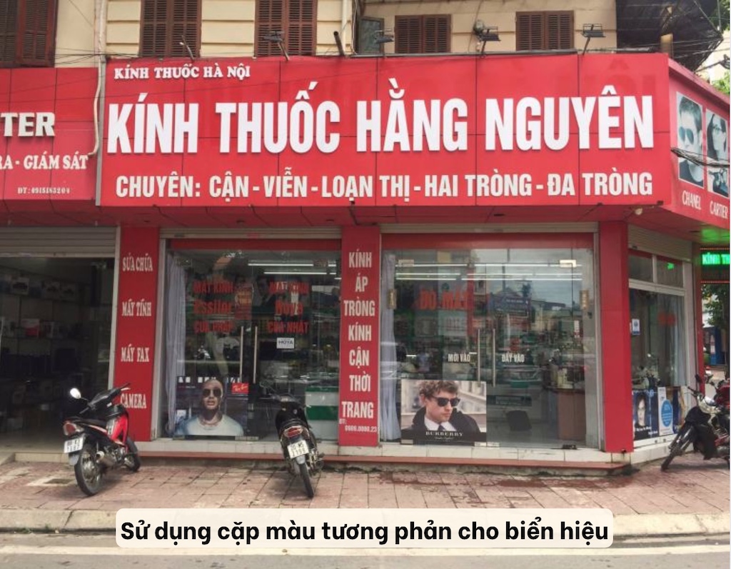 Sử dụng màu tương phản