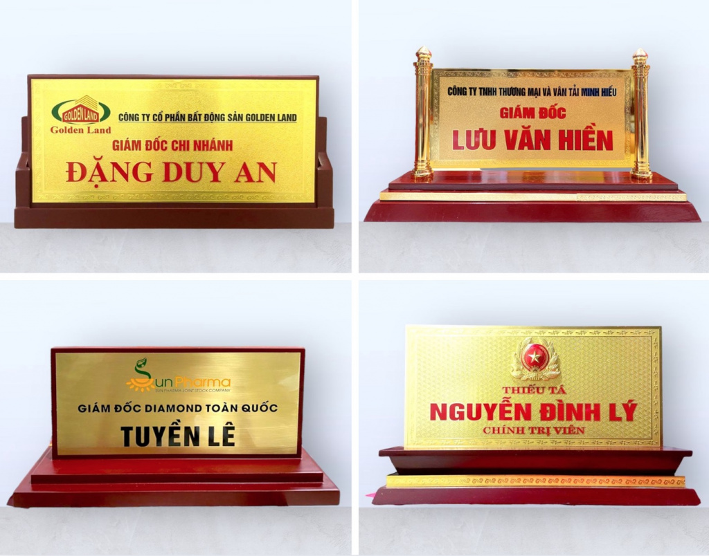 Mẫu biển chức danh kim loại