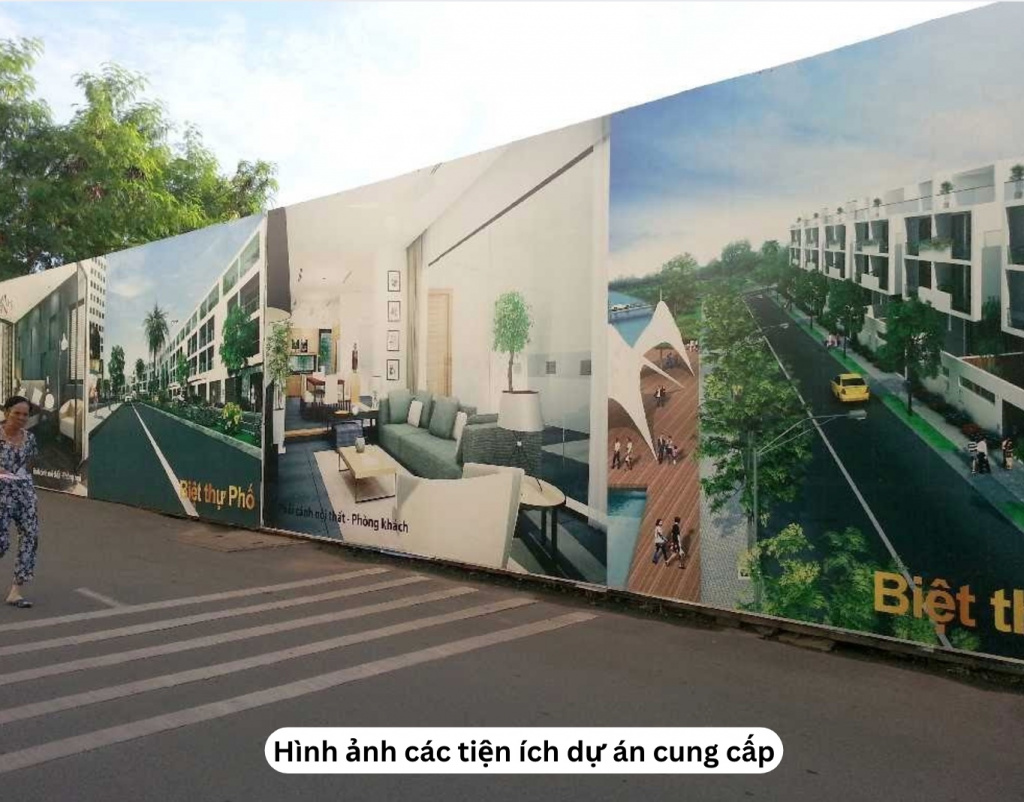 Hình ảnh tiện ích dự án trên hàng rào hoarding