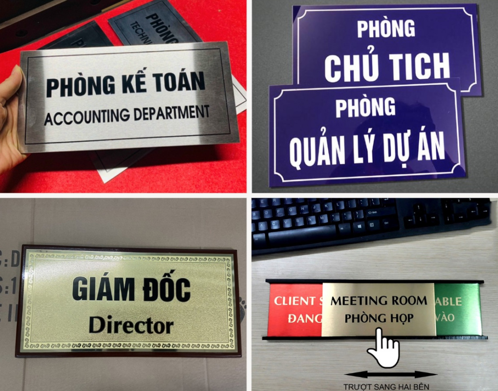 Các loại biển phòng ban phổ biến