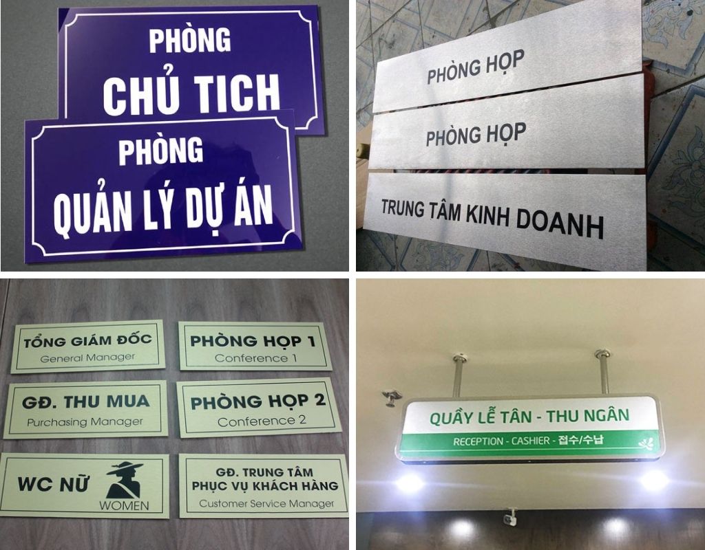 Các cách thức làm biển phòng ban