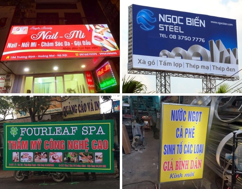 2 loại biển quảng cáo bằng bạt phổ biến