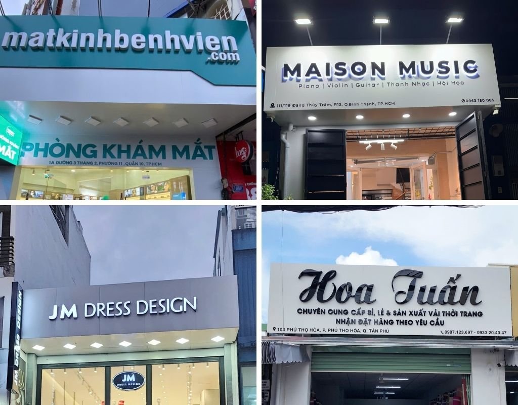 Biển alu chữ nổi