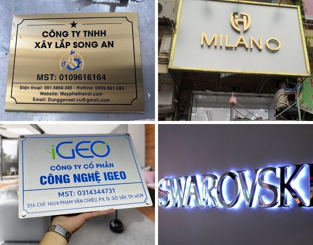 Biển hiệu inox