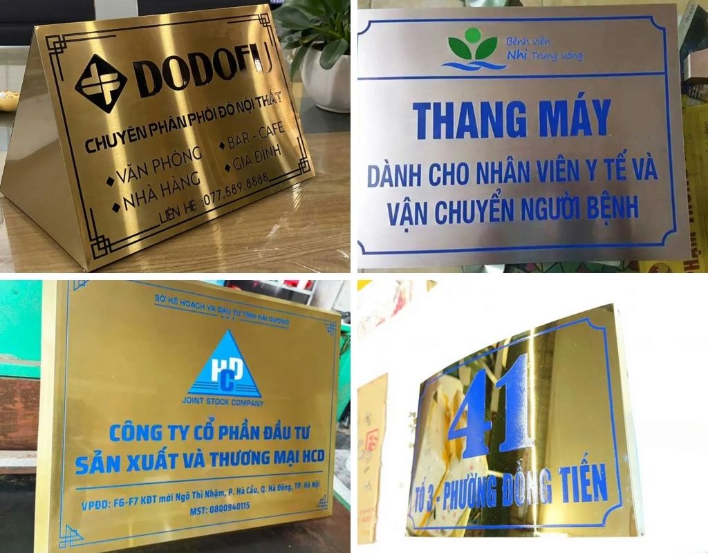 Các kiểu dáng biển inox ăn mòn
