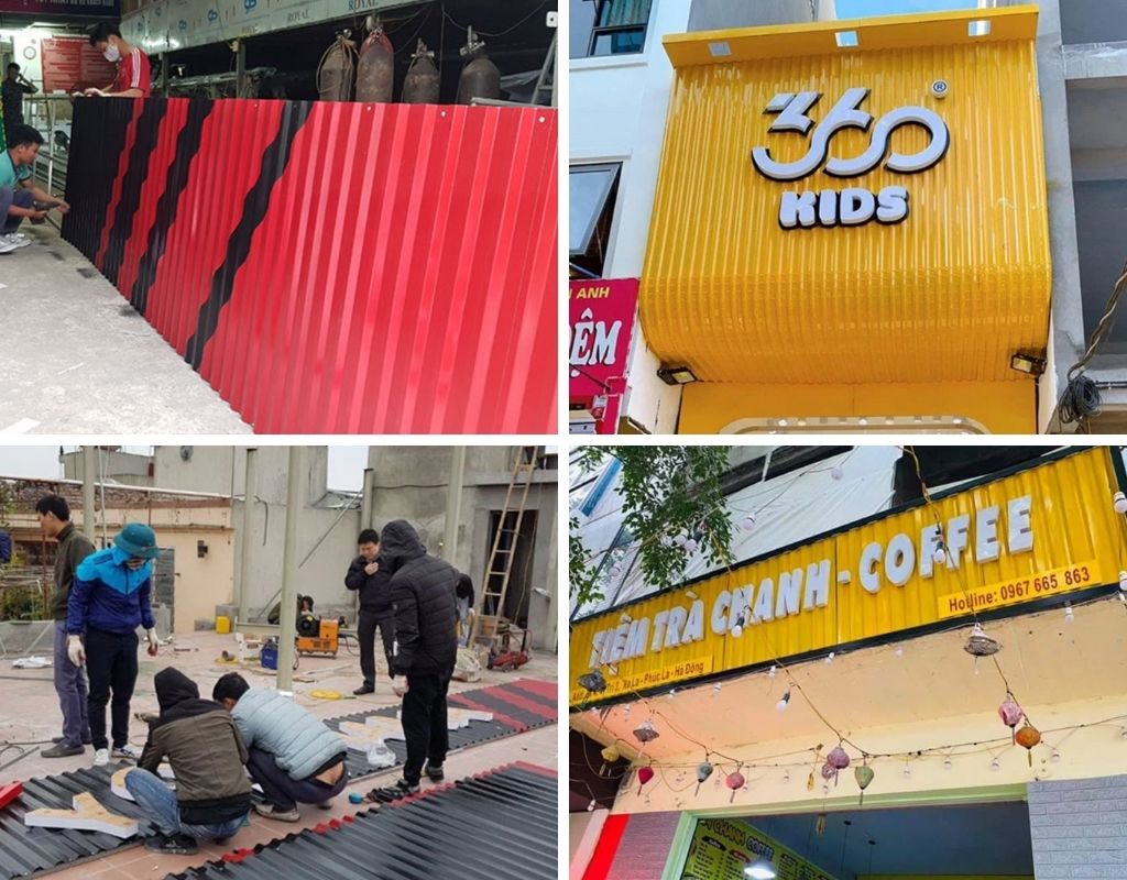 Vẻ đẹp của biển quảng cáo tôn sóng