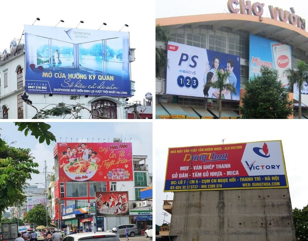 Trước khi treo biển pano cần xác định kích thước và tính toán góc nhìn