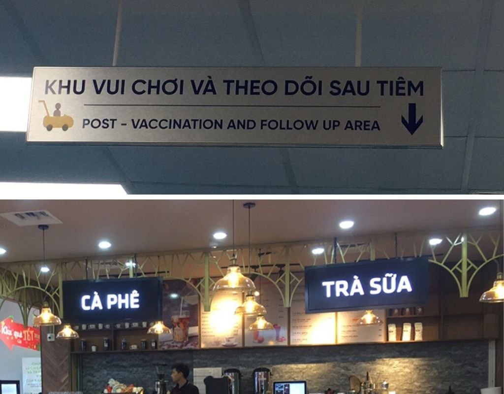 Biển thả trần đa phần dùng để chỉ dẫn và định hướng không gian