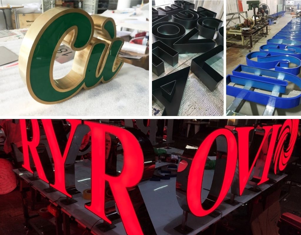 đèn LED module 3 mắt trong quảng cáo