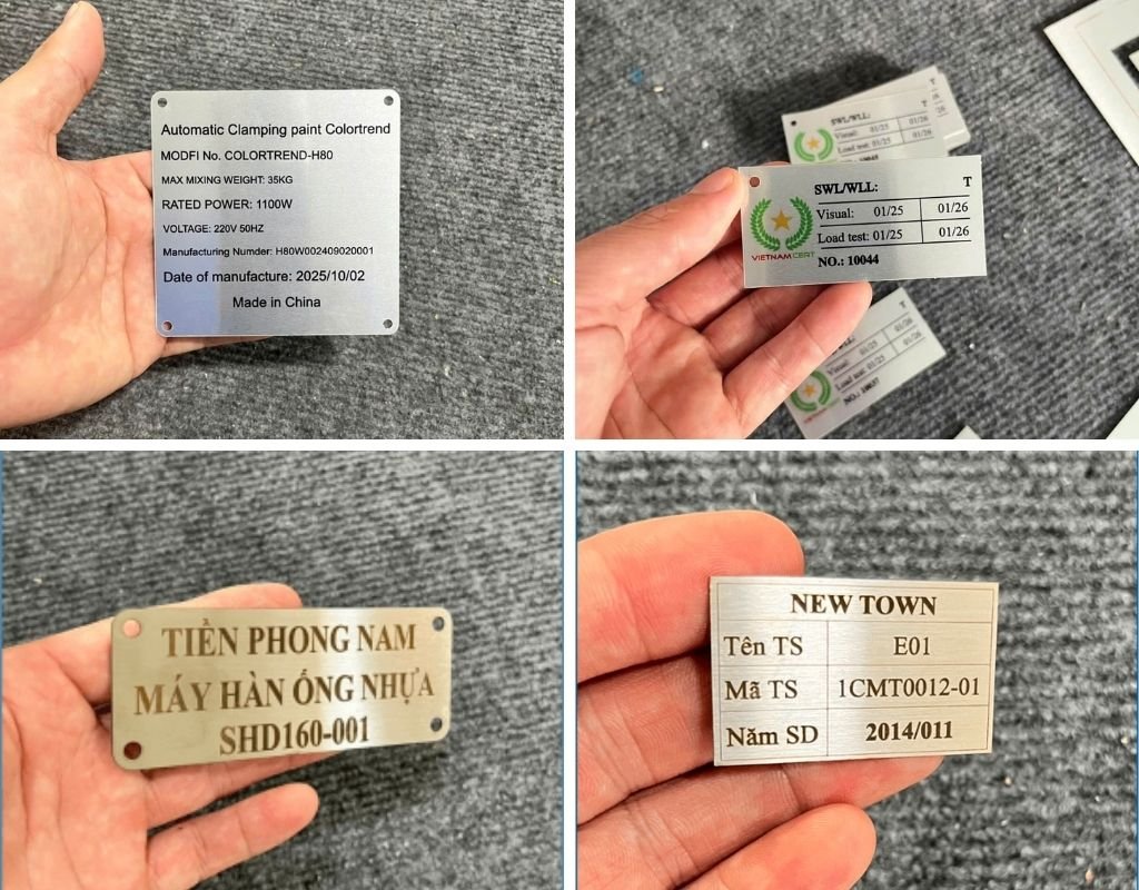 Tem nhãn cho máy móc thiết bị