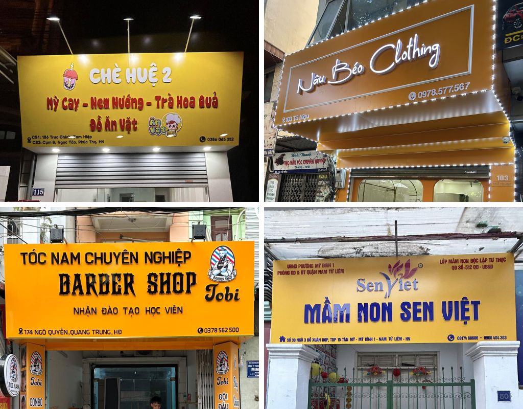 Biển alu chữ nổi xuất hiện dày đặc ở mọi tuyến phố