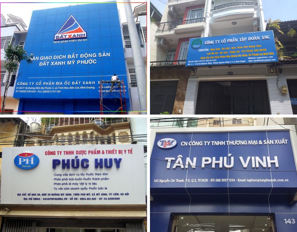 Biển tên công ty mặt tiền